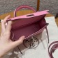 Hermes Mini Kelly Epsom leather-Cherry pink