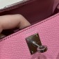 Hermes Mini Kelly Epsom leather-Cherry pink