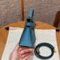 Hermes Mini Kelly Epsom leather-Blue jean