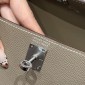 Hermes Mini Kelly Epsom leather-Etoupe