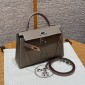 Hermes Mini Kelly Epsom leather-Etoupe