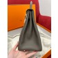 Hermes Kelly 32cm in Togo leather-Etain
