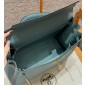 Hermes Kelly 32cm in Togo leather-Sky blue