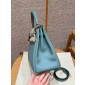 Hermes Kelly 32cm in Togo leather-Sky blue