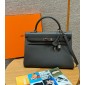 Hermes Kelly 35cm in Togo leather-Gris Mayer