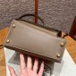 Hermes Kelly Sellier 20 Shoulder Bag in Epsom-Light Grey