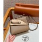 Hermes Kelly Sellier 20 Shoulder Bag in Epsom-Light Grey