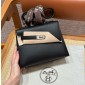 Hermes Kelly Sellier 20 Shoulder Bag in Epsom-Black