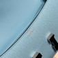 Hermes Constance Elan Shoulder Bag in Epsom Leather-Light blue