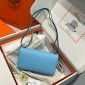 Hermes Constance Elan Shoulder Bag in Epsom Leather-Light blue