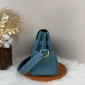Hermes Kelly Messenger PM in Togo Leather-Blue jean