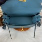 Hermes Kelly Messenger PM in Togo Leather-Blue jean