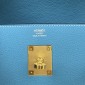 Hermes Kelly Messenger PM in Togo Leather-Blue jean