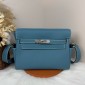 Hermes Kelly Messenger PM in Togo Leather-Blue jean