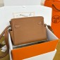 Hermes Kelly Messenger PM in Togo Leather-Brown