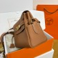 Hermes Kelly Messenger PM in Togo Leather-Brown