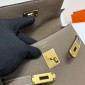 Hermes Kelly Messenger PM in Togo Leather-Etoupe