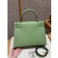 Hermes Kelly 25 / 28  in Epsom Leather-Vert Criquent