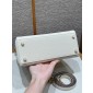 Hermes Kelly 25 / 28  in togo leather-Cream White