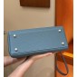 Hermes Kelly 25 / 28  in togo leather-Blue jean