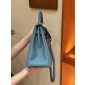 Hermes Kelly 25 / 28  in togo leather-Blue jean