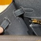 Hermes Kelly 25 / 28  in Epsom Leather-bleu indigo