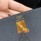 Hermes Kelly 25 / 28  in Epsom Leather-bleu indigo