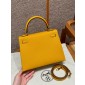 Hermes Kelly 25 / 28  in Epsom Leather-Jaune ambre