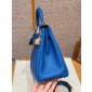 Hermes Kelly 25 / 28  in togo leather-Blue France