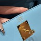 Hermes Kelly 25 / 28  in Swift Leather-Celeste