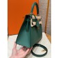 Hermes Kelly 25 / 28  in Epsom Leather-Makachite